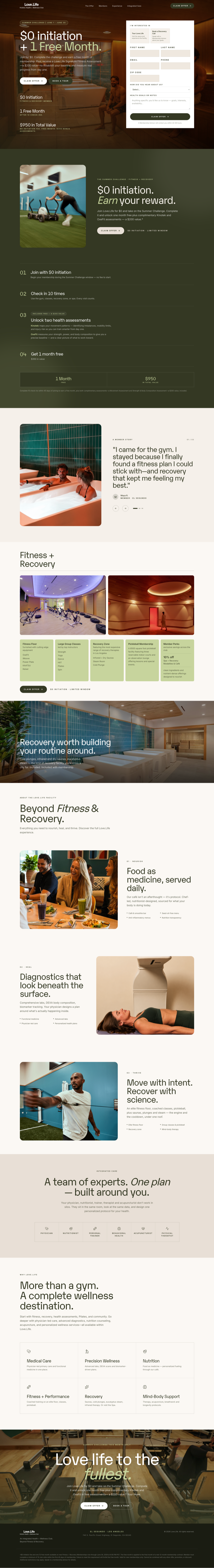 love.life summer challenge landing page