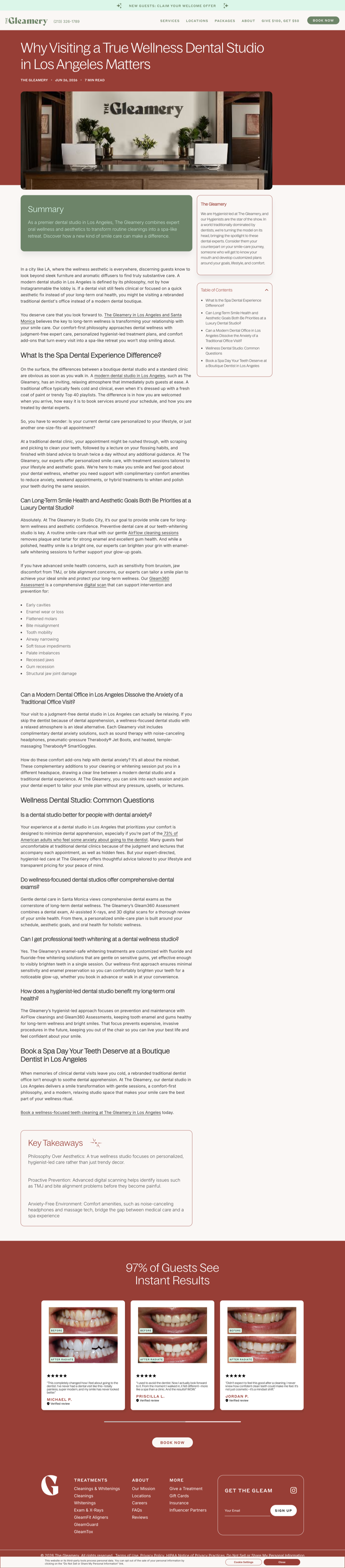 The Gleamery — dental wellness studio blog article